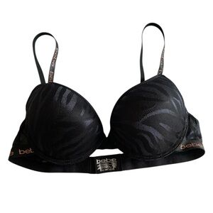 Bebe Black Classic Bra with Molded Cups